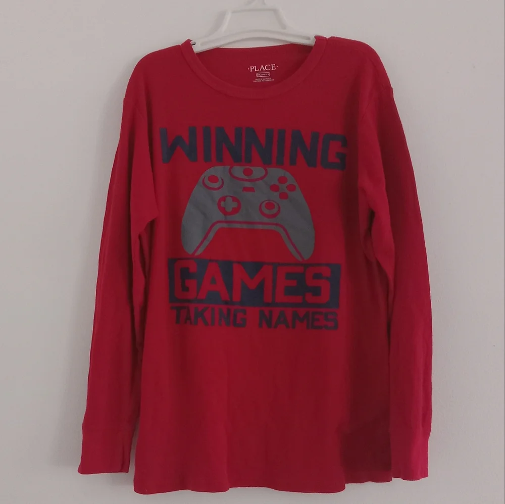 The Children's Place Long Sleeve Winning Games Taking Names Gamer Thermal Top